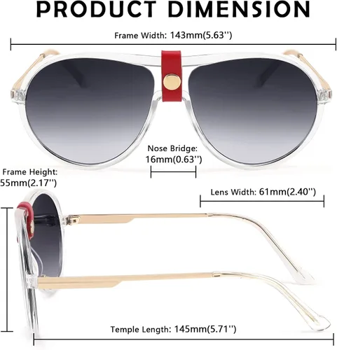 Vista 6 de FEISEDY Gafas de sol clásicas retro estilo piloto para mujeres y hombres, diseño de metal, vintage, de los años 70, gafas de sol redondas B4048
