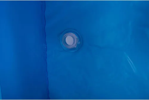 Vista 6 de Piscina rectangular inflable azul y blanca de 8.5