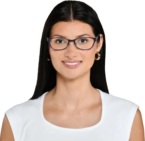 Vista 5 de Foster Grant womens Charlsie Multifocus Reading Glasses Cat-Eye Reading Glasses Azul marino satinado/transparente