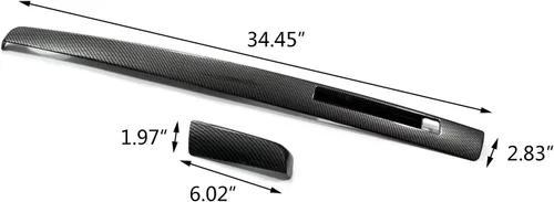 Vista 4 de x xotic tech 2 unids ABS fibra de carbono tablero consola panel cubierta Trim decoración para Toyota RAV4 2016-2018