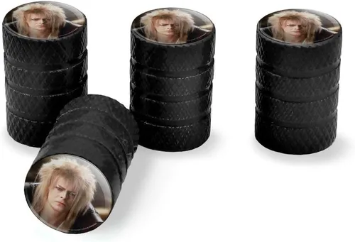Vista 13 de Laberinto Goblin King David Bowie Retrato Llanta Llanta Llanta Tapones de Válvula de Aluminio