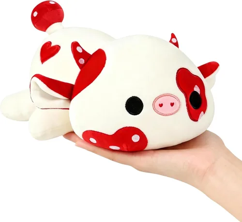 Vista 20 de Onsoyours Lindo peluche de vaca, suave peluche de aguacate amoroso, juguete de peluche esponjoso, almohada de aguacate, regalo para niños