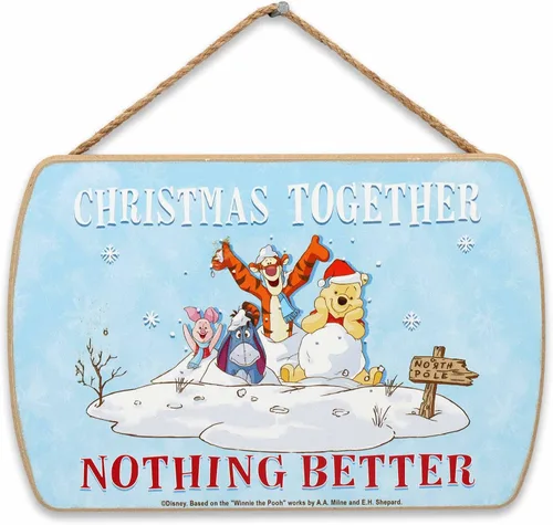 Vista 11 de Disney - Cartel colgante de madera con texto en inglés «The Nightmare Negro/Blanco