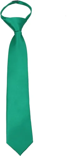 Vista 11 de Buy Your Ties Corbata de cremallera sólida extra larga para hombre Aguamarina