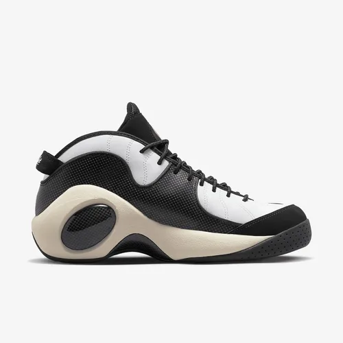 Vista 3 de Nike Zapatillas de baloncesto Zoom Flight 95 para hombre, Blanco/Naranja Total/Leche de Coco/Rojo Universitario