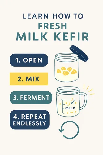 Vista 4 de Cultures for Health Granos de Kéfir de Leche ENDLESS Cultivo Iniciador Vivo Haz Kéfir Ácido y Probiótico en 12–24 Horas Iniciador de Kéfir