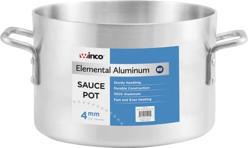Vista 6 de Winware - Olla de salsa de aluminio profesional de 14 cuartos