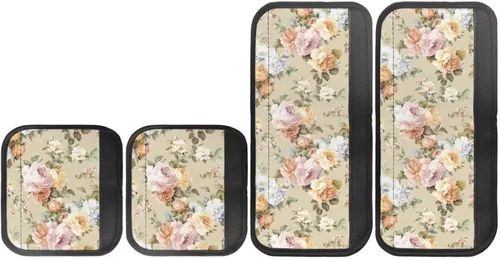 Vista 33 de Juego de 4 fundas protectoras de repuesto para manija de puerta de refrigerador con temática de té de la tarde para microondas, horno, refrigerador