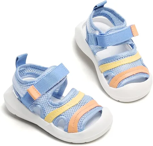 Vista 21 de OAISNIT Sandalias deportivas para bebés, niños y niñas, ligeras, antideslizantes, suela de goma, zapatos de agua acuática para playa, zapatos