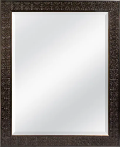 Vista 52 de MCS Simplicity - Espejo de pared grande de 21.5x25.5 pulgadas, espejo negro con detalle biselado, espejo para colgar en pared vertical u horizontal