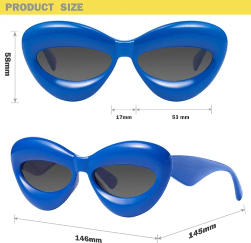 Vista 5 de mosanana Gafas de sol infladas de ojo de gato para mujer Mod. Mia