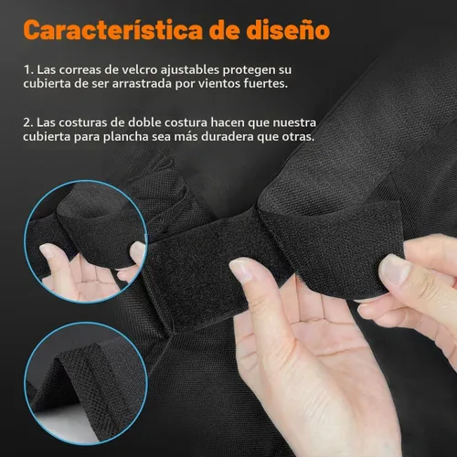 Vista 7 de Cubierta de parrilla resistente a prueba de agua de 600D poliéster para parrilla de mesa, compatible con parrilla Blackstone 1971 de 17 pulgadas sin
