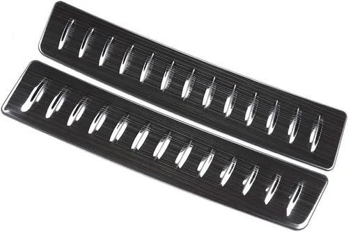 Vista 5 de Protector de parachoques trasero cepillado negro de acero inoxidable 304 para Land Rover Range Rover Velar 2017 2018 2019 Accesorios de coche