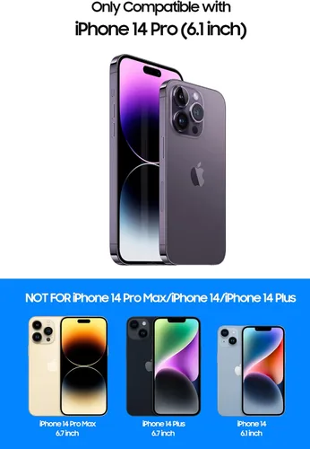 Vista 7 de LEKEVO Funda sin marco para iPhone 14 Pro con protector de lente de cámara, funda delgada y suave de TPU a prueba de golpes, carcasa minimalista