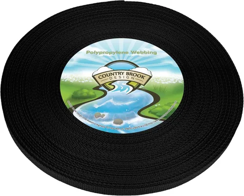 Vista 2 de Country Brook Design - Correa de polipropileno (Polypro) de 1/2 pulgada Negro