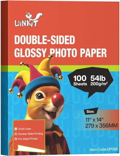Vista 10 de Uinkit Papel fotográfico brillante de doble cara 4x6 54lb para tinta de color 200Gsm Paquete de valor a granel para imprimir imágenes 4x6 9.5Mil