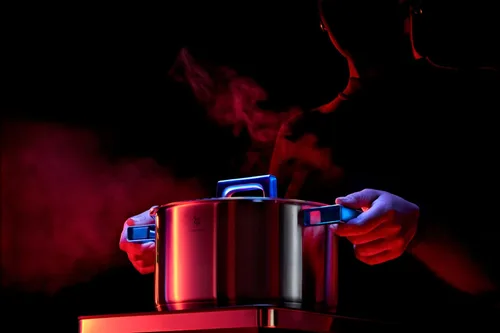 Vista 3 de WMF Ultimate Cool - Juego de cacerolas de inducción de 5 piezas con tapa de acero inoxidable, acero inoxidable mate cromargan, juego de ollas