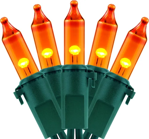 Vista 16 de YULETIME 100 luces de Navidad verdes, 33 pies de cable verde certificado UL como incandescentes, mini cadena de luces LED Incandescent-Like LED