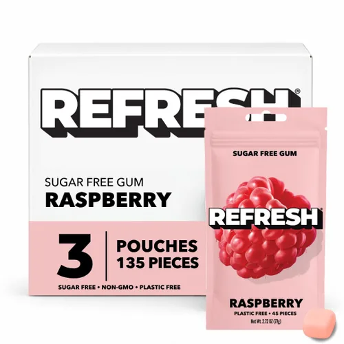 Vista 11 de Refresh Gum Peppermint, goma de mascar de xilitol natural sin azúcar, 45