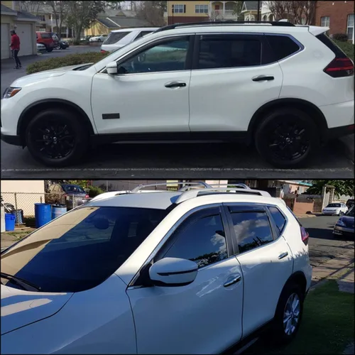 Vista 4 de Lightronic Visera de ventana de ventilación automática con clip extra duradera, se adapta a Nissan Rogue 2014-2020 (excluye Rogue Sport), protección