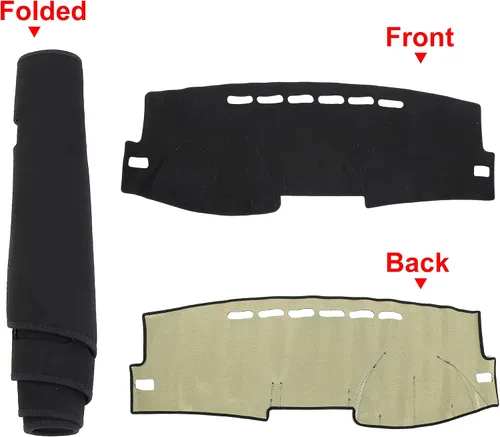 Vista 5 de X AUTOHAUX Cubierta del tablero del coche antideslizante Mat Protector alfombra para Toyota Corolla 2009 2010 2011 2012 2013