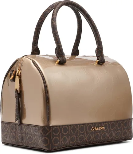 Vista 10 de Calvin Klein Ashley Barrel Satchel, cuadros negros y blancos