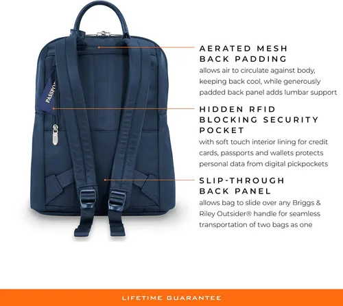 Vista 4 de Briggs & Riley Mochila Slim Rhapsody, marino, Rhapsody - Mochila delgada