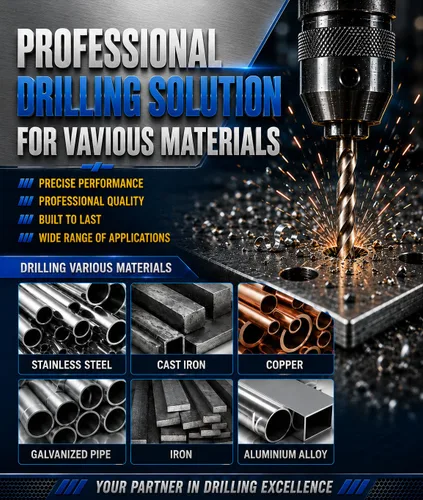 Vista 4 de Broca de cobalto 1/2 pulgadas HSS Co M35 Jobber Longitud Twist Drill Acero Metal-5pcs