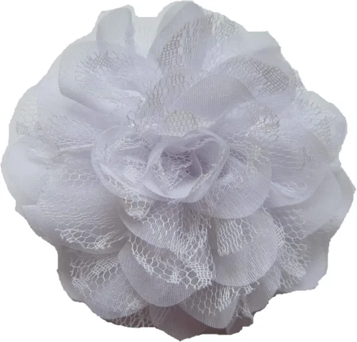 Vista 9 de YYCRAFT Paquete de 30 diademas de flores de gasa de 2 pulgadas, color rosa bebé