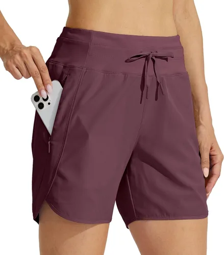 Vista 8 de Willit - Pantalones cortos deportivos de mujer para correr, 5 pulgadas, de secado rápido, para entrenamiento, senderismo, cintura alta, activos