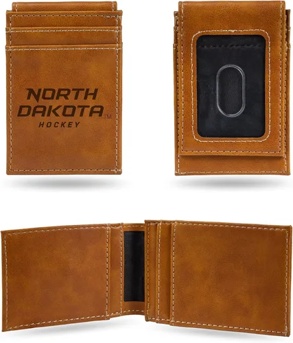 Vista 73 de Cartera de bolsillo frontal grabada con láser NCAA - Compacta/Cómoda/Delgada