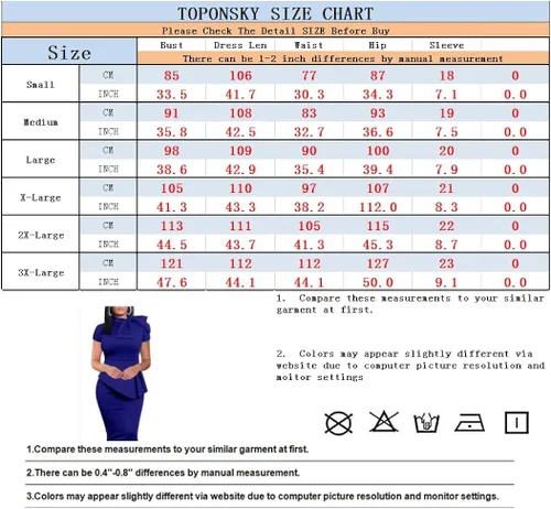 Vista 3 de TOPONSKY Vestido formal de cóctel con volantes y lazo péplum para mujer