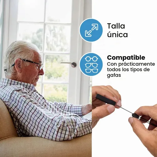Vista 4 de Sidelinx Correa ajustable para lentes (paquete de 3) – Correa de gafas de sol sin cola – Soporte de cuerda para gafas – Con paño de limpieza