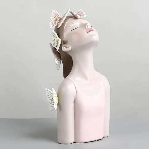 Vista 4 de Figuras de resina para niña, estatua de niña, manualidades, estatua, escultura, modelo, accesorio de foto, adorno de escritorio para decoración