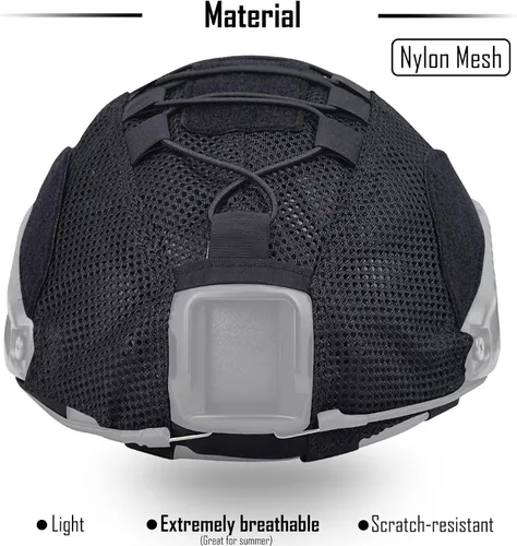 Vista 2 de ACTIONUNION Airsoft - Funda para casco de paintball táctico de malla transpirable