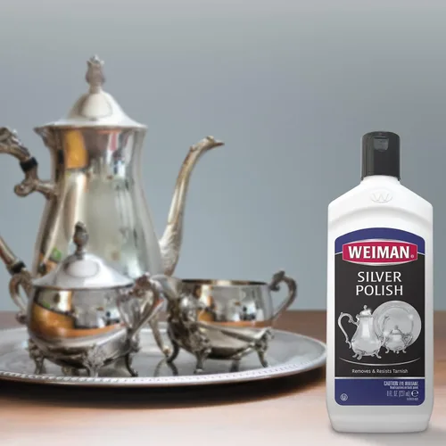 Vista 6 de Weiman Silver Cream Cleaner 3 en 1, Tecnología Anti-Deslustre, Limpia, Pule, Abrillanta y Restaura de Forma Segura, Elimina y Previene el Deslustre