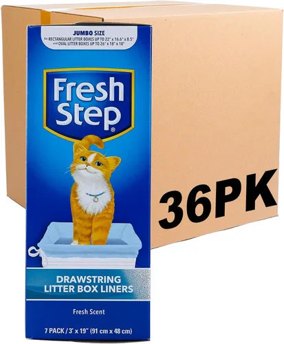Vista 23 de Fresh Step Bolsas de arena para gatos con cordón, bolsas de arena perfumadas resistentes para sartenes ovaladas y rectangulares grandes, control