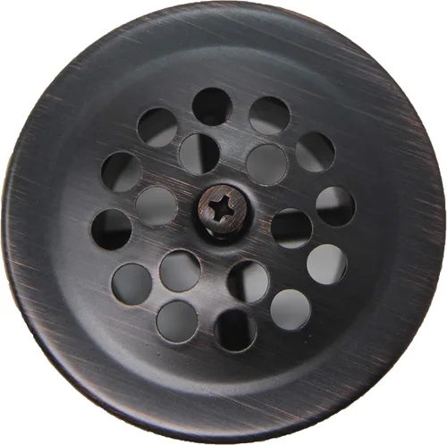 Vista 3 de PF WaterWorks - Rejilla de drenaje para bañera/bañera con tornillo a juego; bronce aceitado; PF0915-ORB