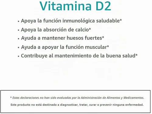 Vista 3 de Vitamina D2 Amazon Elements 2000 IU, 65 cápsulas