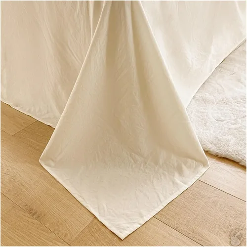 Vista 7 de Juego de ropa de cama reversible suave doble con sábanas, cómodo y transpirable, ropa de cama Blanco