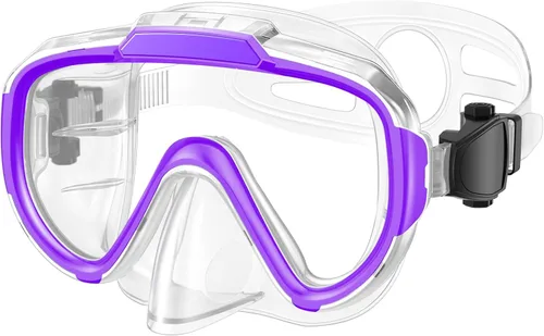 Vista 17 de Gafas de natación para adultos y niños, gafas de natación antivaho con cubierta para la nariz, sin fugas, máscara de buceo de esnórquel transparente