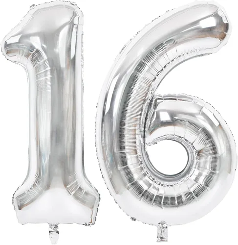 Vista 104 de Globos de números grandes, negros, de 40 pulgadas