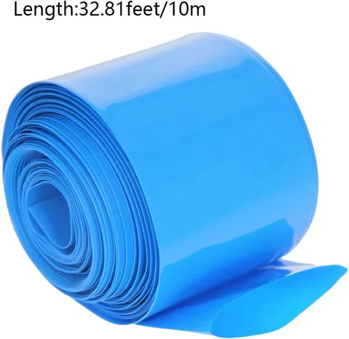 Vista 4 de Othmro Kit de tubos termorretráctiles de batería de 32.8 pies, 2.17 pulgadas, ancho de aplanamiento, aislamiento de PVC, tubo termorretráctil, tubo