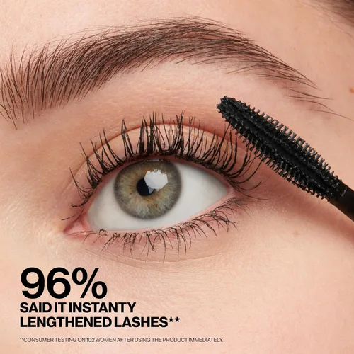 Vista 2 de Smashbox Super Fan - Máscara alargadora de pestañas Volumen en abanico + longitud, rímel de larga duración sin aglomeración, 0.34 onzas líquidas