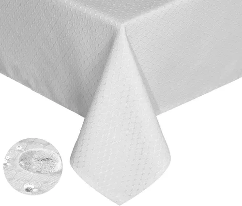Vista 15 de Tektrum Paquete de 2 manteles cuadrados resistentes de 70 x 70 pulgadas, elegantes manteles de jacquard con tejido de gofre, impermeable, resistente