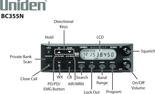 Vista 5 de Uniden BC365CRS - Escáner de radio FM de 500 canales con alerta meteorológica y BC355N 800 MHz 300 canales base/escáner móvil, captura de RF