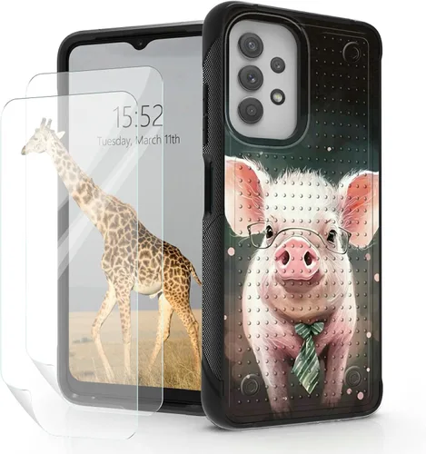 Vista 16 de Funda para Samsung Galaxy A23 Galaxy A13 4G/5G, Galaxy A04, Galaxy A04S, Galaxy A32 5G, con 2 protectores de pantalla, funda protectora híbrida