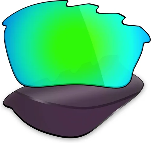 Vista 5 de Mryok 4 pares de lentes de repuesto polarizadas para Oakley Half Jacket 2.0 XL ventilado negro sigiloso, rojo fuego, azul hieloverde esmeralda