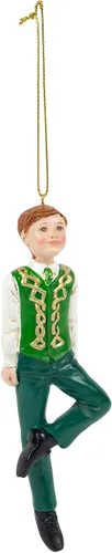 Vista 2 de Adorno de árbol de Navidad de niño bailarín irlandés E0602