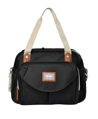 Vista 7 de Beaba Geneva - Bolsa de pañales multifunción para bebé, incluye correa extraíble para cochecito, cambiador y bolsa aislada, color negro Gris